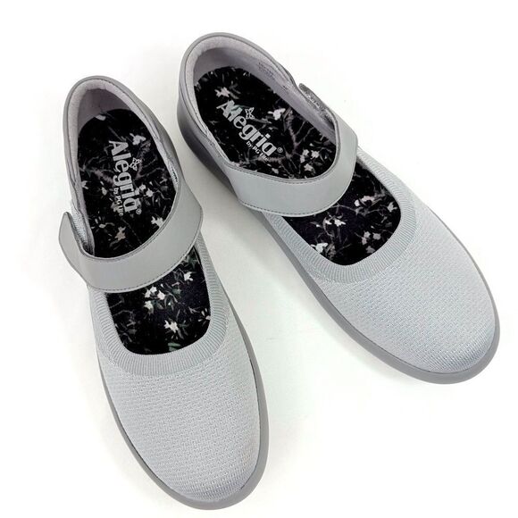Alegria PG Lite OLIVIA Gray Dream Fit Textile Mary Jane Support Shoes - Picture 5 of 16